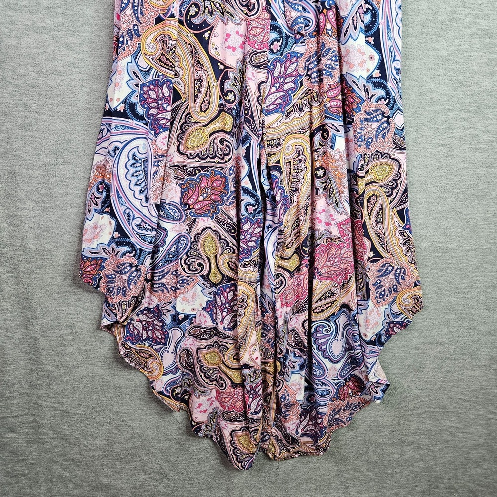 MSK Women's Paisley High Low Sleeveless Boho Flowy Romper Sz M NWT - Picture 9 of 13